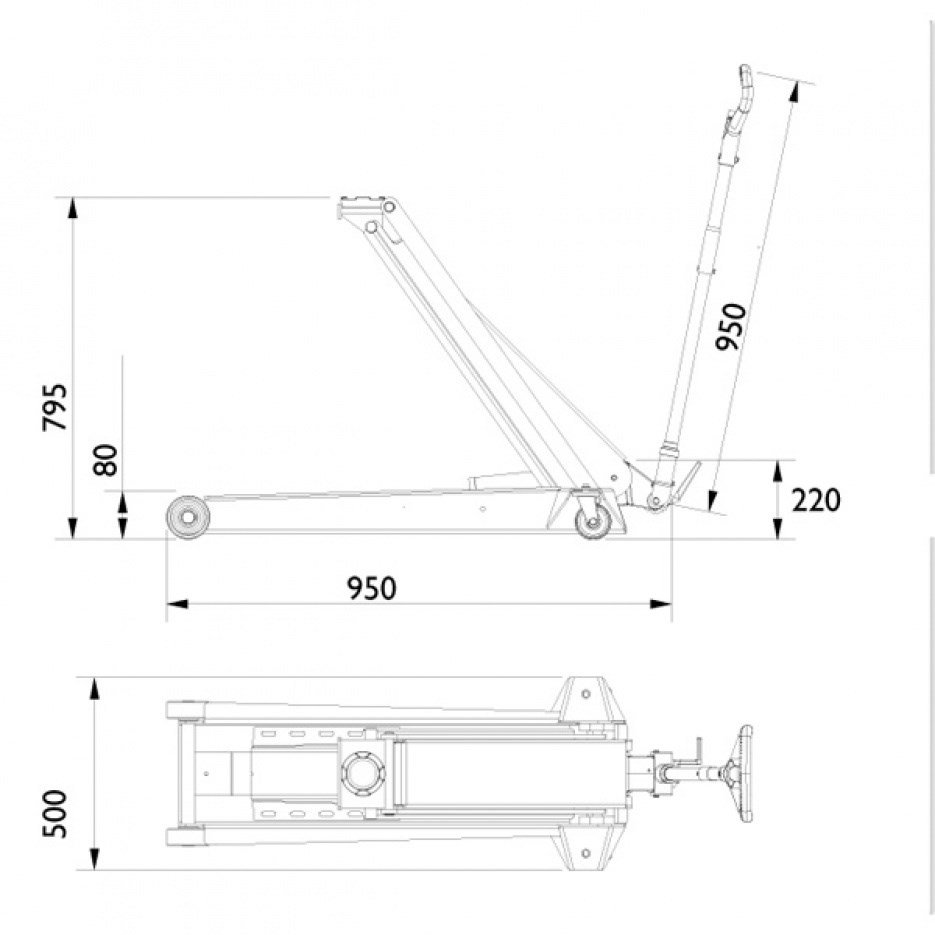 Подкатной домкрат г/п 2 т DK20HLQ